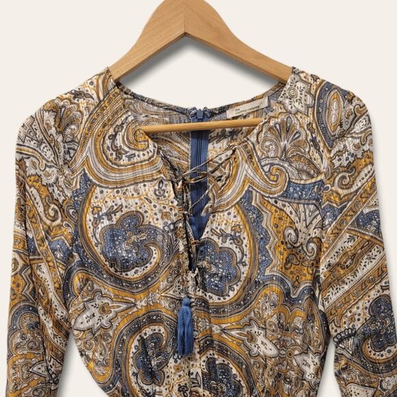 Paisley long sleeved romper with tassels - Picture 2 of 4